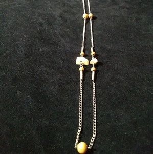 Vintage Wood & Metal Necklace